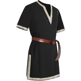 Medieval Renaissance Shirt Tunic Normal Fancy Dress Men's Viking Halloween Performance Ren Faire Adults' Top Summer Spring Fall