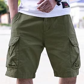 Men's Cargo Shorts Hiking Shorts Summer Outdoor Regular Fit Quick Dry Lightweight Elastic Breathable Shorts Pocket Black Army Green Tennis Golf Running S M L X