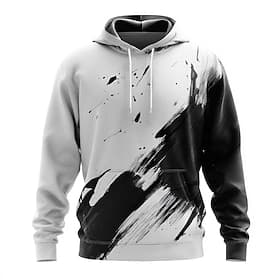 Homme Bloc de Couleur Sweats à capuche Sweatshirt Frais Fête Occasionnel manche longue Col ras du cou Vêtements de rue Club Bleu Blanche Jaune Vert Cordon de s