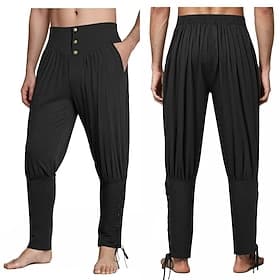 Mittelalterlich Renaissance Hose Piratenhose Pirat Ritter Wikinger Kostüm Herren Halloween Maskerade Leistung Renaissance-Messe Erwachsene Hose