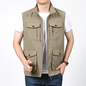Per uomo Gilet da pesca Gilet da escursionismo Inverno Autunno All'aperto Calore Termico Leggero Traspirante Gilet Caccia Pesca Arrampicata Nero Verde militare