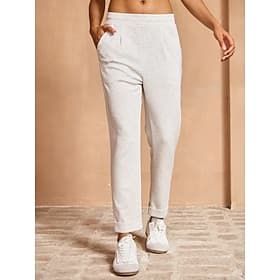 Women's Pants Black White Ivory Pants / Trousers Ladies Clothes Outfits Wear Apparel