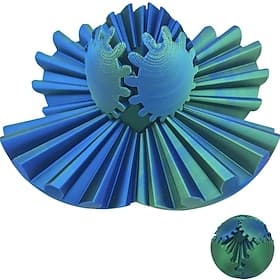 GearSphere Steampunk Whirling Wonder Fidget Gear Ball, 3D Printed Mechanical Stress Relief Gadget for Adults and Teens, ADHD Anxiety Focus Spinner Desk Toy Dec
