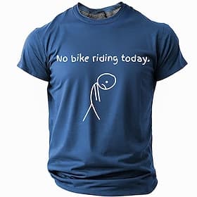 Men's No Bike Riding Today Funny T Shirt Short Sleeve T shirt 3D Print Crew Neck Shirt Fashion Daily Basic Street Casual Black Red Blue Summer Spring Clothing