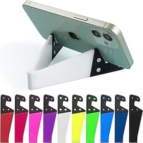 2 Pack Foldable Small Phone Stand for Desk Pocket Portable Kickstand Colourful Cell Phone Travel Mount Compatible with Universal iPhone IPads Android