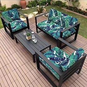 Outdoor Seat Cushion Cover For Patio Floral Yarn Dyed Microfiber Slipcovers
