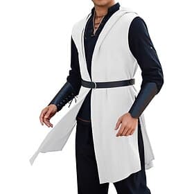 Rétro Vintage Médiéval Renaissance Tunique Viking Chevalier Celtique Elfe Déguisement Homme Celtique Viking Halloween Carnaval Vacances Décontracté Quotidien L