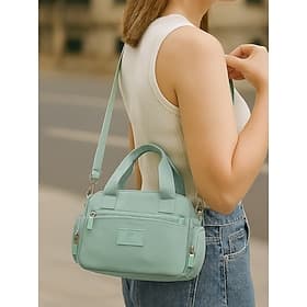 Femmes Sac bandoulière Sac bandoulière Sacs à Épaule Nylon Occasionnel Décontracté Quotidien Fermeture éclair Plusieurs poches Grande capacité Léger Couleur Un