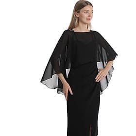 Capelets für Damen, Chiffon-Cape, Schals und Tücher für Abendkleider, Hochzeitsumhänge, Überwürfe