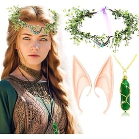 Floral Médiéval Renaissance accessoire Collier Oreilles Fée Elfe Déguisement Femmes Fantaisie Halloween Carnaval Mascarade Fête / Soirée Adulte Plus d'accessoi