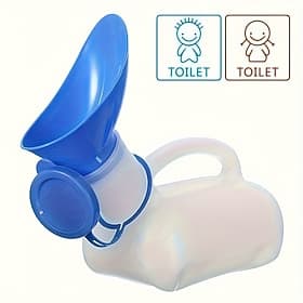 Portable Travel Toilet for Men  Women - Spacious Leak-Proof Urinal with Easy-Handle Design Durable Plastic Camping Toilet for Car RV Camping  Outdoor Activitie