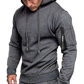 Men's Hoodie Black Gray Hooded Plain Drawstring Sports  Outdoor Daily Holiday Polyester Streetwear Basic Casual Spring Fall Clothing Apparel Hoodies Sweatshirt