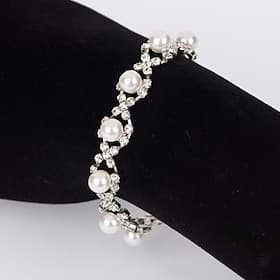 Women's Bracelet Tropical Precious Elegant Luxury Alloy Bracelet Jewelry Silver For Party