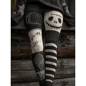 Women's Leggings Vacation Vintage Ethnic Style Ankle-Length High Waist Graphic Animal Cat 3D Print Quick Dry Breathability Soft Stretchy Outdoor Home Causal Wh