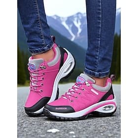 Women's Air Cushion Trail Sneakers – Lace-Up Outdoor Sports Shoes for Hiking and Daily Wear