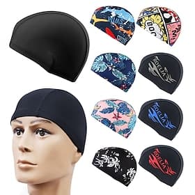 Fabric Swim Cap for Adults Polyester / Polyamide Extra Room Fit Comfortable Chlorine Resistant  Hypoallergenic Swimming Surfing