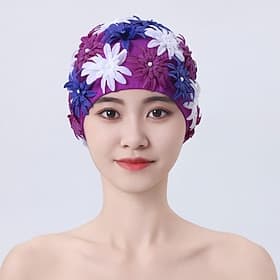 Bonnet de bain en silicone pour Adultes Nylon Aménagement de pièce supplémentaire Confortable Résistant au chlore et hypoallergénique Natation Surf