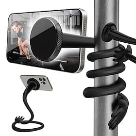 2 Pack Flexible Gooseneck Phone Holder For Iphone Magsafe Long-arm Magnetic Phone Holder For Treadmills In Gyms Portable Gym Accessories