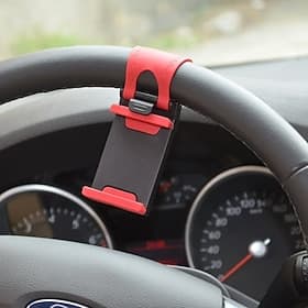 Steering Wheel Phone Holder Car Mount Portable Dashboard Stand Creative Lazy Holder For Navigation Secure Hands-Free Phone Support Universal Vehicle Smartphone