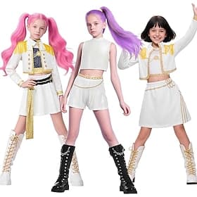 Von koreanischen Idolen inspiriert Popstar Kostüm Festkleidung Virtuelles Idol for Mädchen Kinder Halloween Karneval Leistung Comic-Konzert Anime Expo
