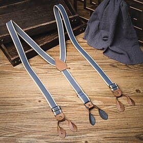 Men's Suspenders Fashion Polyester Alloy Adjustable Plain Plaid / Striped / Chevron / Round Blue Daily Formal Evening Waist Belt