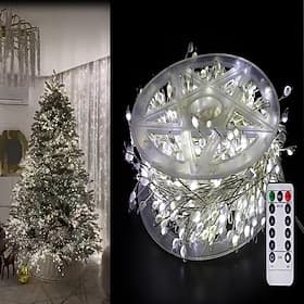 Cluster Twinkle Lights for Tree, Copper Wire Firecracker String, Atmosphere Lighting, Cascading LED for Tree
