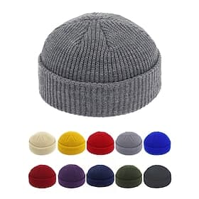 Men's Knitted Beanie Hat - Soft  Comfortable, Ribbed Design, Ideal for Winter  Christmas Gifts