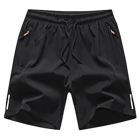 Men's Athletic Shorts Outdoor Shorts Hiking Shorts Elastic Waist Zipper Pocket Plain Quick Dry High Stretch Knee Length Outdoor Daily Streetwear Sports Fashion