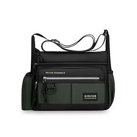 Men's Waterproof Crossbody Messenger Bag with Multi-Pocket Design, Casual Shoulder Bag for Travel, Work, and Daily Use