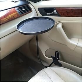 Plateau de voiture multifonctionnel en ABS avec conception réglable à 360 degrés et surface antidérapante. Contient des boissons et des collations adaptées à d