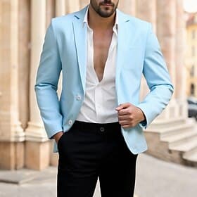 Homme Veste Légère Veste blazer Blazer en lin Formel Bureau Occasionnel Minimaliste Été Printemps Coton et Lin Couleur Unie Confortable Simple Boutonnage veste