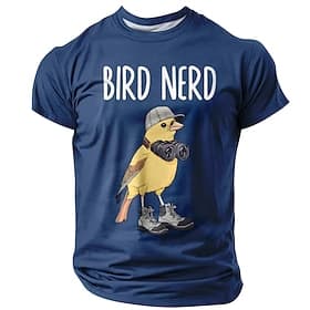 Mens Bird Nerd Short Sleeve Graphic T-Shirt - Funny Birdwatching Hobby Tee