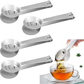 Presse-sachet de thé en acier inoxydable, support de sachet de thé, passoire, cuillère à sachet de thé, pince à sachet de thé pour thé en vrac, saisir les glaç