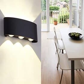applique da parete a led a 3 luci da 17 cm design geometrico applique da parete per esterni impermeabili moderno stile minimalista alluminio soggiorno camera d