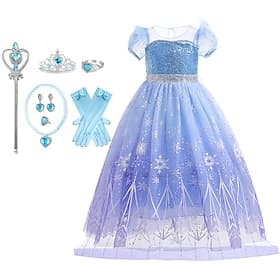 Buchwoche 2026, Mädchen-Partykleid, einfarbig, kurzärmelig, für besondere Anlässe, Prinzessinnenkleid, süß, aus Polyester, Sommer, Frühling