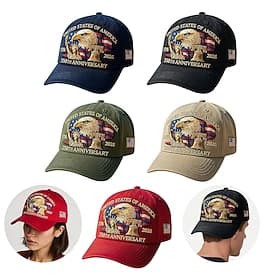 United States 250th Anniversary Hat Bald Eagle Embroidered Patriotic Baseball Cap Adjustable Retro Patriotic Cap for Men Women Semiquincentennial thumbnail 2