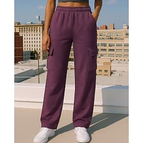 Mujer Pantalones Deportivo Pantalones para correr Pantalones de chándal Correa Bolsillo Alta cintura Prendas de abajo Gimnasia Ropa Deportiva Ejercicio Primave
