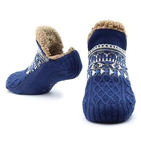 Herren 1 Paar Socken Socken mit Sherpa-Futter Freizeitsocken Wintersocken Schwarz Wein Farbe Geometrisch Urlaub Täglich Basic Warm Winter Mode Lässig