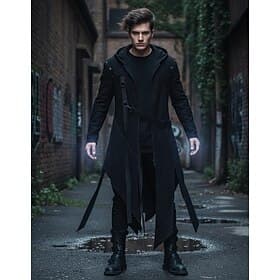 Punk  Gothique Steampunk Manteau Déguisement Homme Halloween Carnaval Soirée Décontracté Quotidien Adulte Manteau