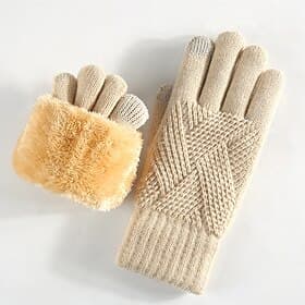Women's 1 Pair Fingertips / Winter Gloves / Knitted Gloves Streetwear / Basic / Outdoor Gloves - Solid Colored Full Finger