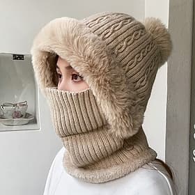 Women's Hat Winter Hats Windproof Warm Street Daily Weekend Knit Pure Color