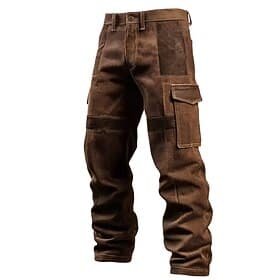 Herren Cargo-Hosen Cargohose Cordhose Arbeitshosen Wildlederhose Patchwork Mehrere Taschen Gerader Schnitt Einfach Feuchtigkeitsableitend Atmungsaktiv Volle Lä