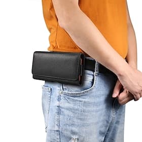 Custodia per cellulare da uomo, cintura, marsupio, oggetti di scena, borsa in pelle PU, portafoglio per telefono, cintura vintage, guaina protettiva per telefo