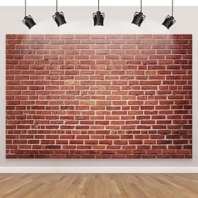Landscape Vintage Bookshelf Hanging Tapestry Red Brick Wall Large Wall Art Mural Decor Blanket Curtain Home Bedroom Living Room Study Library Decoration