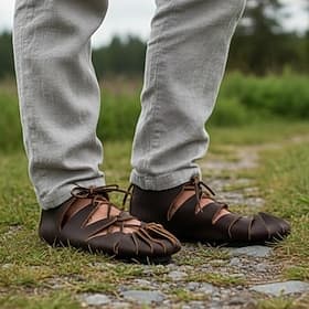 Medieval Renaissance Shoes Pirate Vikings Fancy Dress Men's Celtic Pirate Halloween Masquerade Performance Party  Evening LARP Adults' Shoes