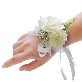 Fleurs de poignet de mariage Petit bouquet de fleurs au poignet Mariage / Événement / Fête Tissus A Fleurs