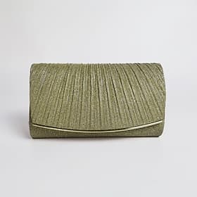 Glitzernde Abend-Clutch für Damen – elegante Party-Handtasche aus Metallic mit goldener Kette, stylische Umschlagtasche für Hochzeiten, Abschlussbälle und beso