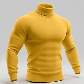 Men's Pullover Sweater Jumper Knit Sweater Ribbed Knit Regular Tops Knitted Plain Turtleneck Fashion Basic Vacation Daily Wear Clothing Apparel Fall Winter Win