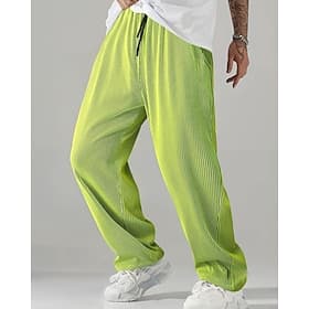 Hombre Pantalones de Deporte Pantalones Pantalones deportivos de pierna recta Correa Bolsillo Cintura elástica Plano Comodidad Suave Exterior Casual Diario Mod