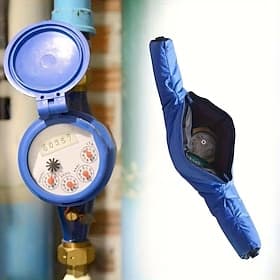 Cubiertas exteriores para contadores para protección contra heladas invernales, protector de tuberías de poliéster aislante extraíble para válvulas antirretorn